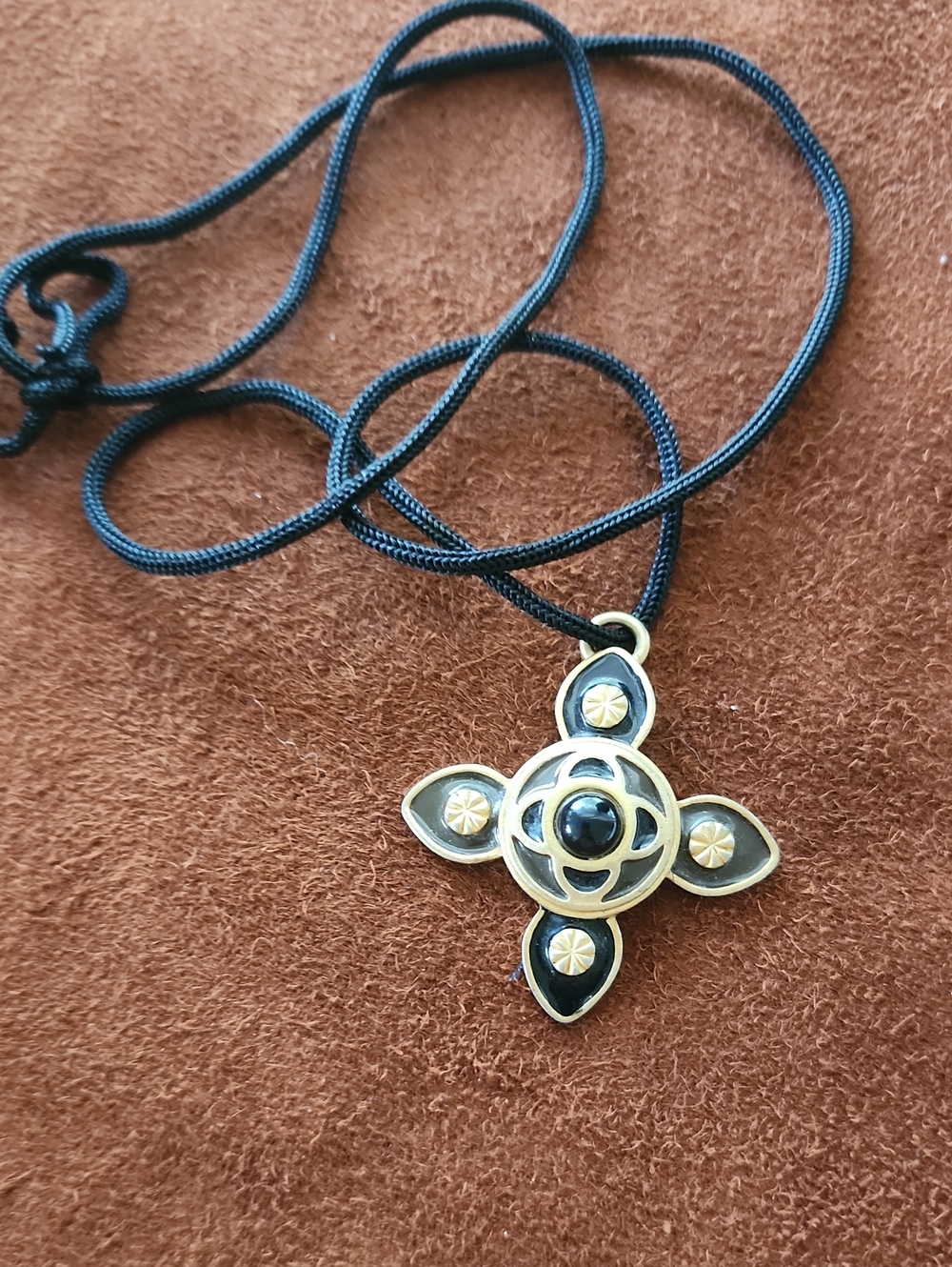 Vintage Maltese Cross Pendant Necklace Boho Fairy Goth Romantic